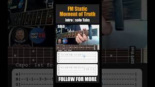 FM Static Moment of Truth intro solo tabs tutorial shortvideo shortvideo foryou fypage fyp [upl. by Ailat]