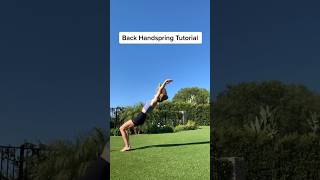 Back handspring tutorial 💙 backhandspring tumbling cheer gymnastics howto [upl. by Gove]