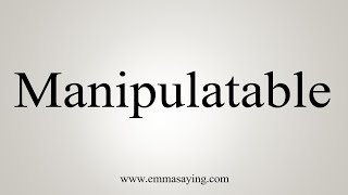 How To Say Manipulatable [upl. by Euqitsym]