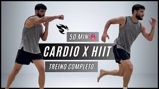 TREINO CARDIO 50 MIN para gastar 1000 calorias  sem repetições sem equipamentos em casa [upl. by Ahselat]