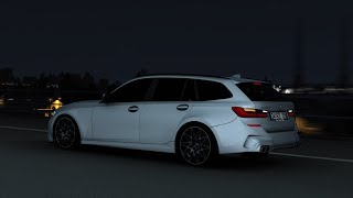 BMW G21 Night Drive  ETS 2 BMW 3 Series G21 Touring  ETS2 Mods 146 [upl. by Nordine]