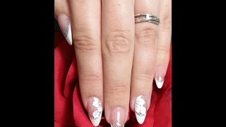 Tipmodellage vom Tunneltip zur Mandelform  One Stroke Nailart [upl. by Nyer368]