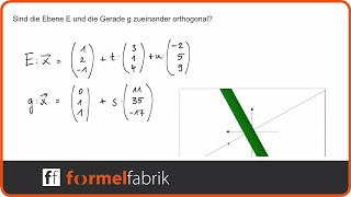 Lagebeziehungen Ist die Gerade orthogonal zur Ebene [upl. by Sasha]