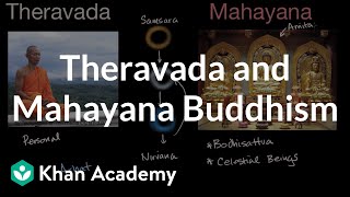 Theravada and Mahayana Buddhism  World History  Khan Academy [upl. by Redna]