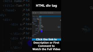 Html div tag [upl. by Nylitsirk77]