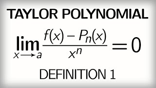 143 Taylor polynomials 1  The definition with the limit [upl. by Atinauj383]