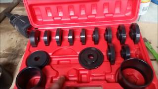 Press in out and replace wheel bearing and hub with simple tools [upl. by Rao]