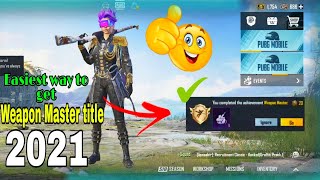 Weaponmastertitle Easiest Method to Get Weapon Master Title  Tips and tricks Pubg Mobile [upl. by Elletnahs]