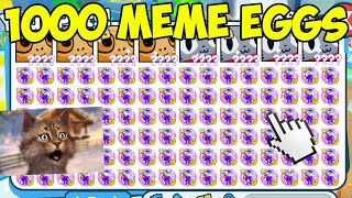 I Opened 1000 EXCLUSIVE MEME EGGS and THIS HAPPENED Pet Simulator X Roblox [upl. by Delija877]