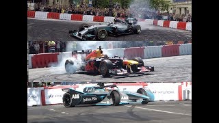 Formula 1 vs Formula E  Street demonstration  Nagy Futam [upl. by Winebaum]