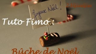 Tuto Fimo Noël  La bûche de Noël [upl. by Fabien820]