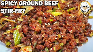 SUPER EASY AT PANGRESTAURANT NA LUTO SA GINILING NA BAKA SPICY GROUND BEEF STIRFRY [upl. by Hgielrebma]