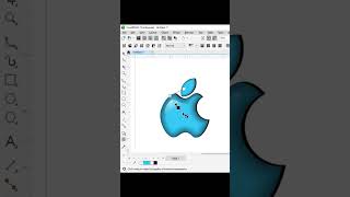 apple logo design on coreldraw😉 [upl. by Ecyaj]