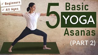 Basic YOGA ASANAS for GOOD HEALTH PART 2  for Beginners and all Age Groups  Yoga at Home [upl. by Jaymie]