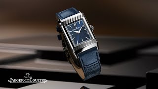 Reverso Tribute Monoface Blue a new size fitting every wrist  JaegerLeCoultre [upl. by Mayworm]