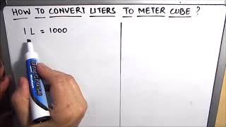 How to convert Liters to Cubic Meters  Converting Liters to Meters cube  Unit Conversion [upl. by Eahs]