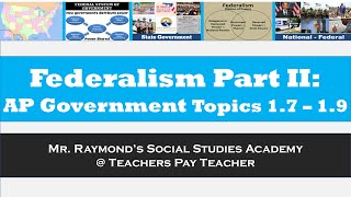 AP Government  Federalism Part II Topics 17 to 19 Everything You Need to Know [upl. by Shewchuk]