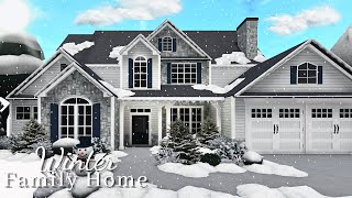 Bloxburg Winter Family Home House Build Roblox Realistic Home [upl. by Salis]