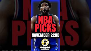 BEST Underdog NBA Picks Today 112224  Underdog Fantasy Promo Code [upl. by Ahsirtak]