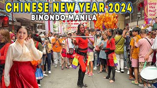 CHINESE NEW YEAR 2024 in the OLDEST CHINATOWN in the WORLD  BINONDO MANILA PHILIPPINES [upl. by Ardnovahs881]