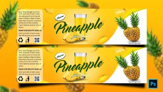 How to Design Label in Photoshop [upl. by Haimarej176]