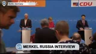 Merkel Russia Interview German Chancellor says Russia prepares problems for postSoviet states [upl. by Aivan]