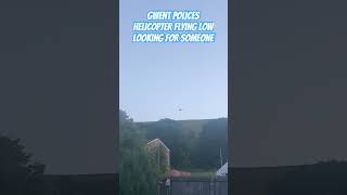 Gwent polices helicopter looking for someone gwent police wales southwales 999 gwentpolice [upl. by Harat]