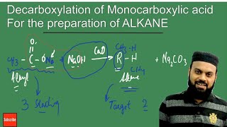 Preparation of Alkane by Decarboxylation of Monocarboxylic acid CH3COONa  Class12 Chemistry [upl. by Brotherson]