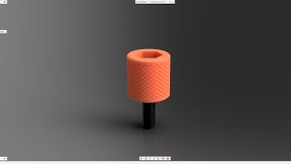 Fusion 360  Quick and Easy Knurled Thumb Screw [upl. by Ennahteb]