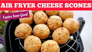 BEST EVER AIR FRYER MINI CHEESE SCONES  NO SUGAR NO EGGS How To Air fry Scones From Scratch [upl. by Rebmaed258]