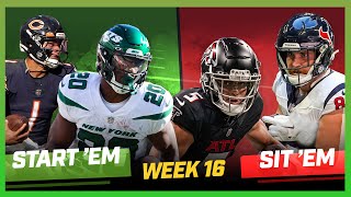 Week 16 Start Em Sit Em Lineup Help For The Fantasy Playoffs [upl. by Anilrats965]