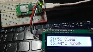 RPi Pico W Weather Station Clock using MicroPhython 6 [upl. by Ayikin]