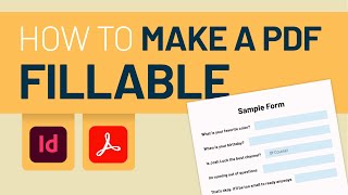 Create an editable PDF with formatted text fields in Adobe InDesign and Acrobat [upl. by Esiocnarf20]