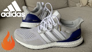 adidas ULTRA BOOST 10 DNA  OG White  WhitePurple  Unboxing amp On Feet [upl. by Cram]