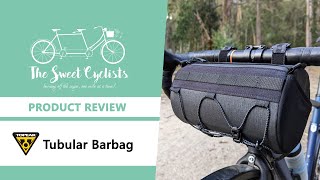 Topeak Tubular Barbag Handlebar Bike Duffel Bag Review  feat Three Pockets  Bungee Cord  Velcro [upl. by Yecaj]