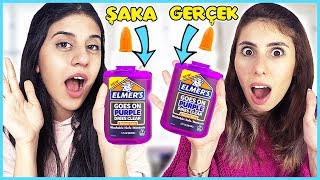 Gerçek vs Şaka Slime Challenge Şaka Slaym Eğlenceli Çocuk Videosu Dila Kent [upl. by Terris]