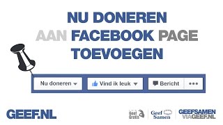 Uitleg NU DONEREN knop aan Facebook page toevoegen [upl. by Airemaj]