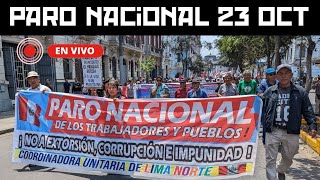 PARO NACIONAL DESDE EL CENTRO DE LIMA  23 OCTUBRE EN VIVO [upl. by Ennair]