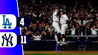 ¡LOS YANKEES SIGUEN CON VIDA DODGERS 4 YANKEES 11 ⚾ JUEGO  4 SERIE MUNDIAL  MLB  REY DEPORTIVO [upl. by Ennahgiel]