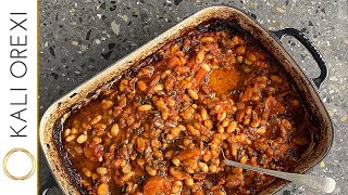 Fasolia Fournou Plaki  Delicious Greek Baked Beans Recipe [upl. by Eleonora]