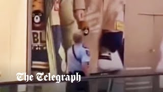 Hero policewoman runs to confront Sydney knife attacker [upl. by Mcdonald]