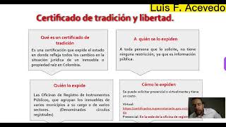 Cómo leer un certificado de tradición y libertad CTL Parte 1 [upl. by Nivel]