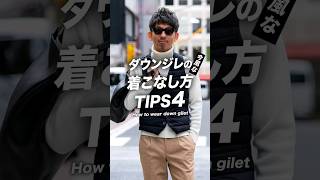 ダウンジレの着こなし方！TIPS4 mensfashion メンズファッション [upl. by Jamnes]