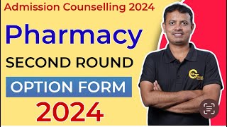 Pharmacy Cap Round II Option form  Admission 2024 [upl. by Slavic]