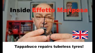 Inside Effetto Mariposa Tappabuco repairs tubeless tyres [upl. by Rekoob489]