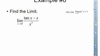 BC 44 LHopitals Rule  Examples [upl. by Eyma63]