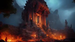 Stormy Mountain Monastery Ambience  Peaceful Tibetan Chants amp Nature Sounds for Sleep amp Meditation [upl. by Ecnerual]