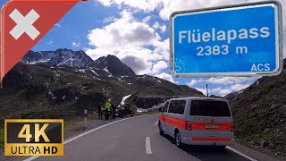 DRIVING FLÜELAPASS DAVOS Canton of the Grisons Graubünden SWITZERLAND I 4K 60fps [upl. by Bascio]