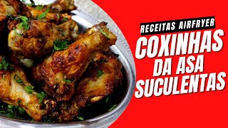 COXINHAS DA ASA DE FRANGO NA AIRFRYER  MAIONESE TEMPERADA PARA ACOMPANHAR [upl. by Duj]