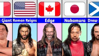 WWE Wrestlers Nationality  WWE Wrestlers From Different Countries [upl. by Henrieta]